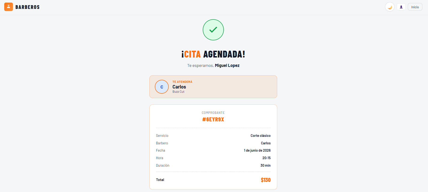 ¡Cita agendada!